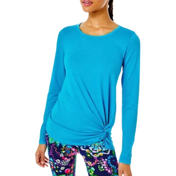 MPG Tops - NWT MPG Drirelease Long Sleeve Twist Front Performance Top Blue – Size S